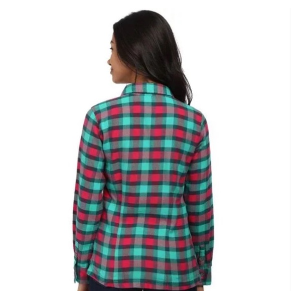 Patagonia Women’s Long Sleeve Midweight Fjord Organic Cotton Flannel - Sz 14 EUC - Picture 7 of 7